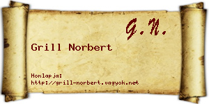 Grill Norbert névjegykártya