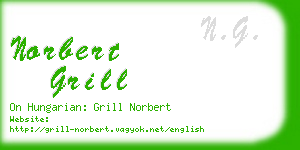 norbert grill business card